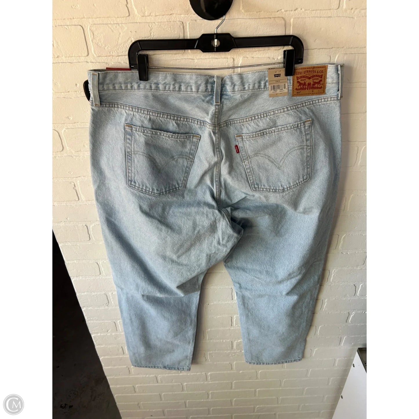 Jeans Straight By Levis In Blue Denim, Size: 20