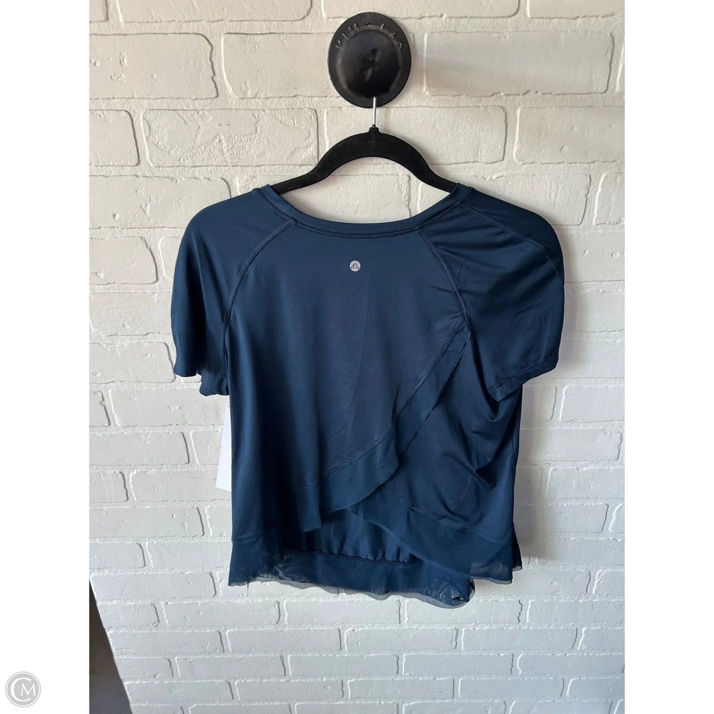 Athletic Top Short Sleeve By Apana In Blue, Size: M