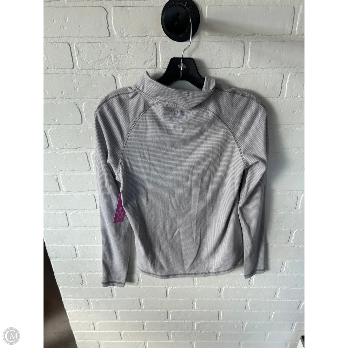 Athletic Top Long Sleeve Collar By Avalanche In Brown, Size: S