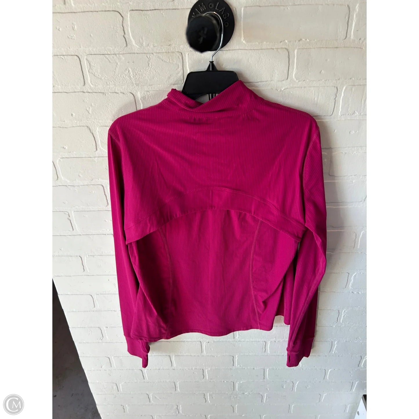 Athletic Top Long Sleeve Collar By Clothes Mentor In Pink, Size: Xl