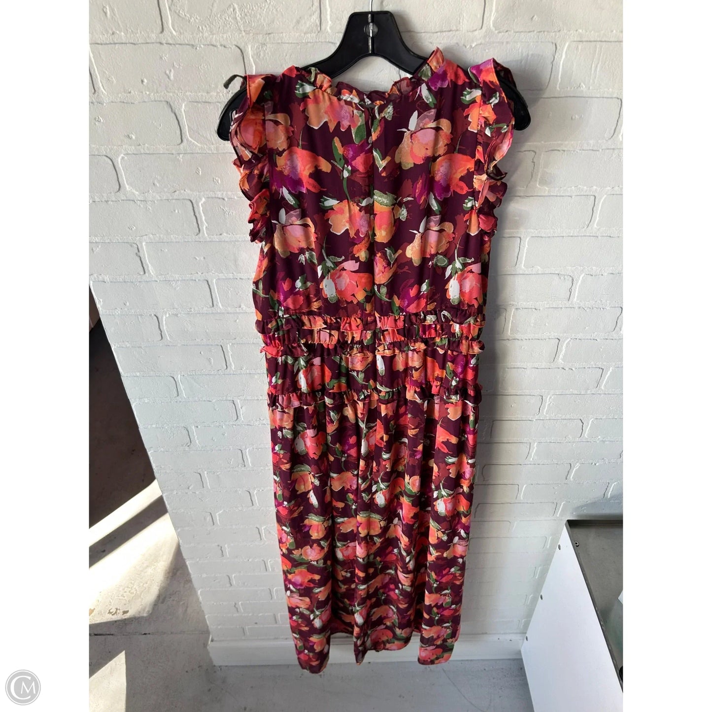 Dress Party Long By Vince Camuto In Orange & Purple, Size: M