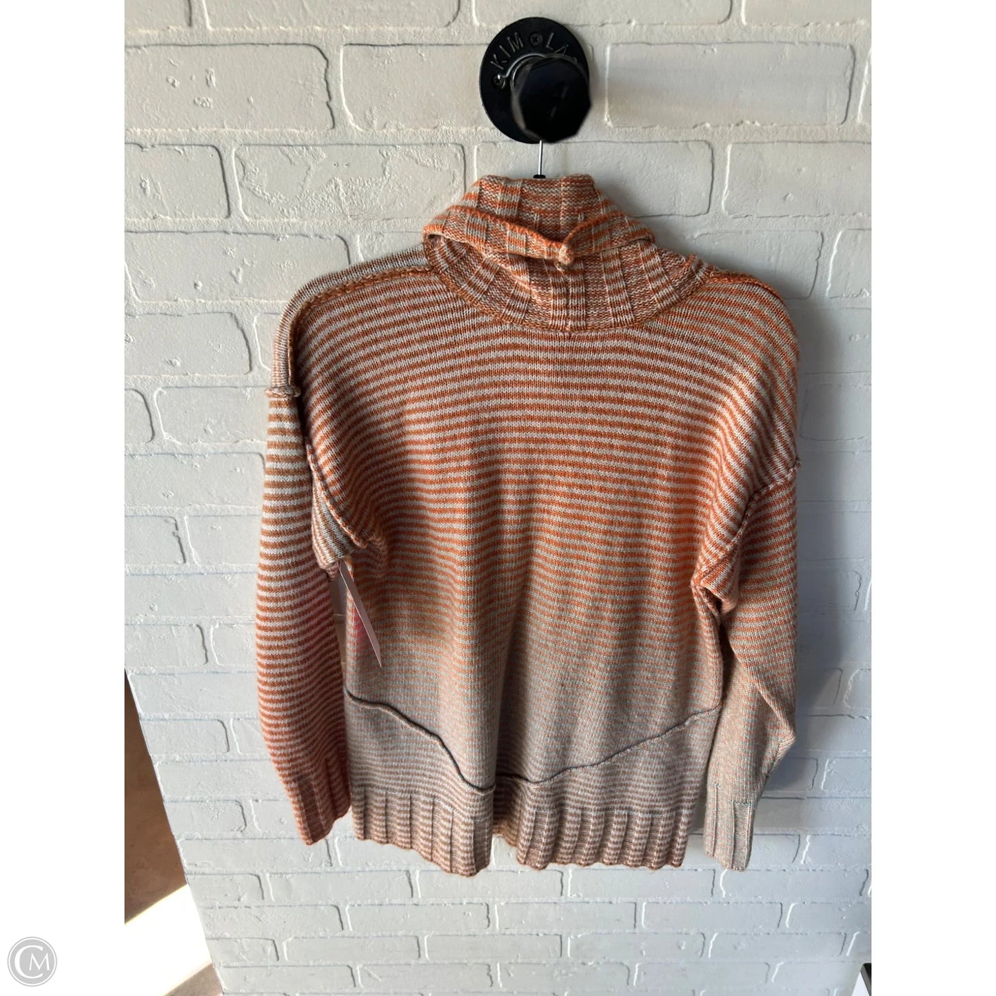 Sweater By Cabi In Orange & Tan, Size: S