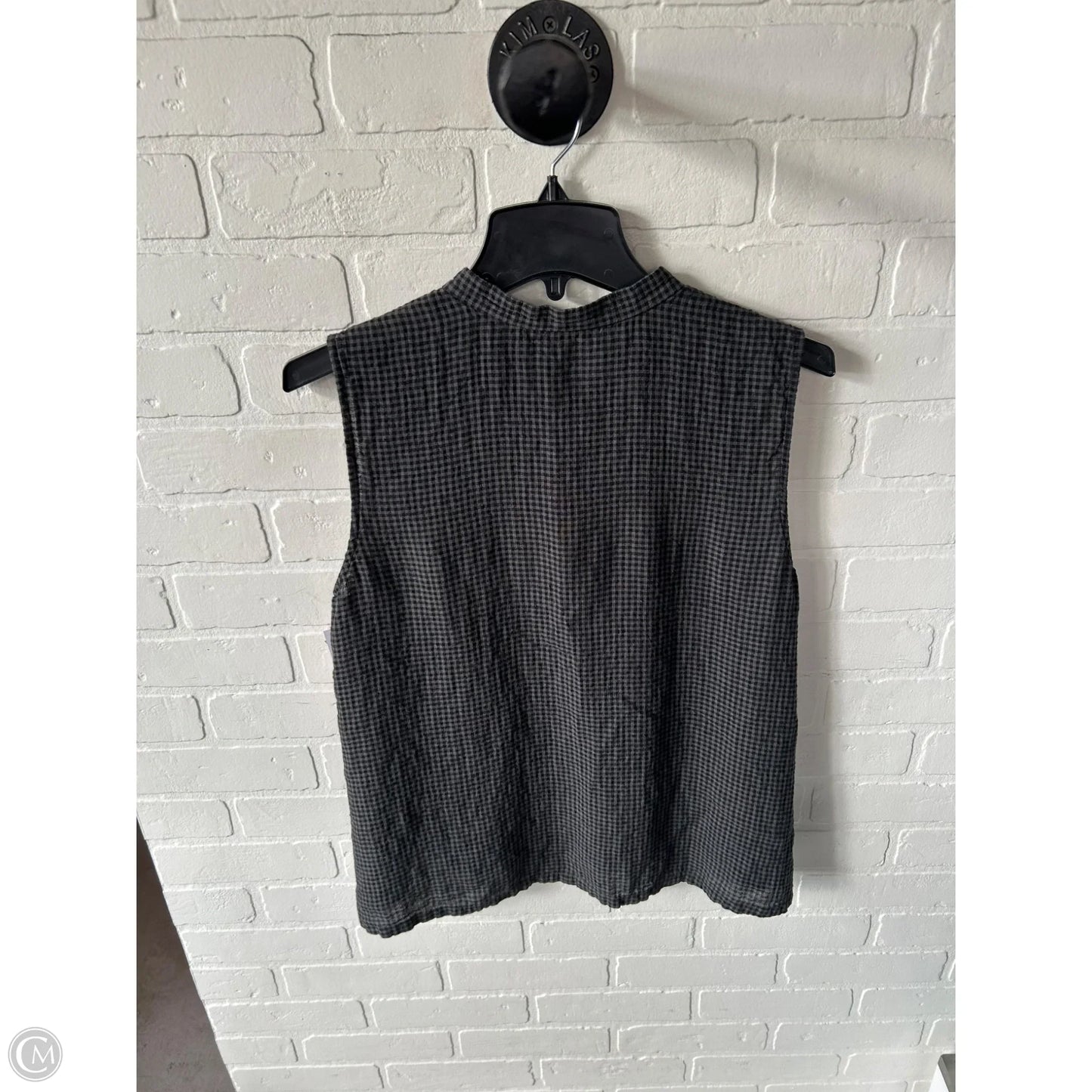 Top Sleeveless By Eileen Fisher In Black & Green, Size: M