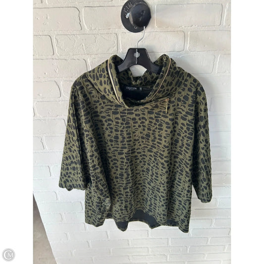Poncho By Clothes Mentor In Black & Green, Size: S