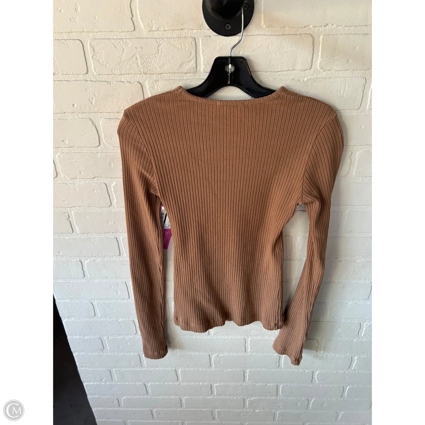 Top Long Sleeve By Agolde In Tan, Size: Xs