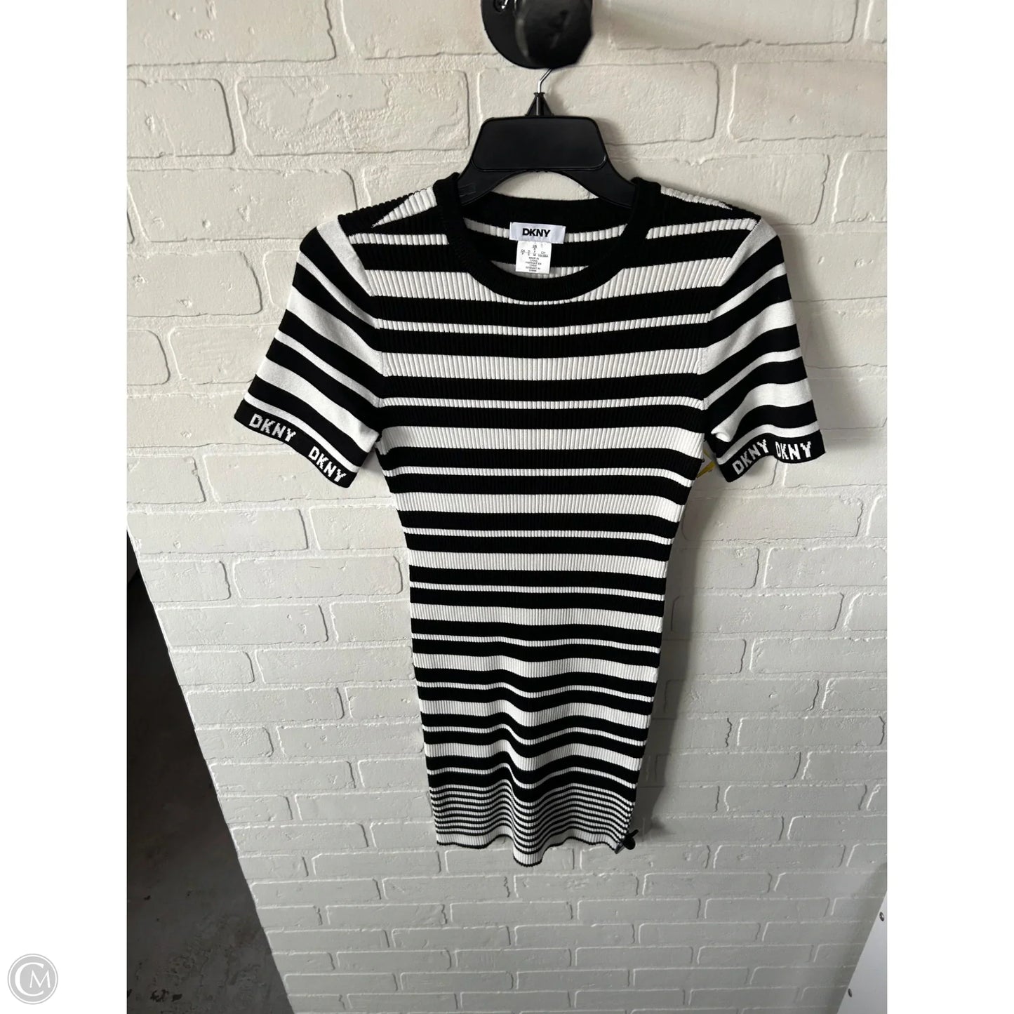 Dress Sweater By Dkny In Black & White, Size: S
