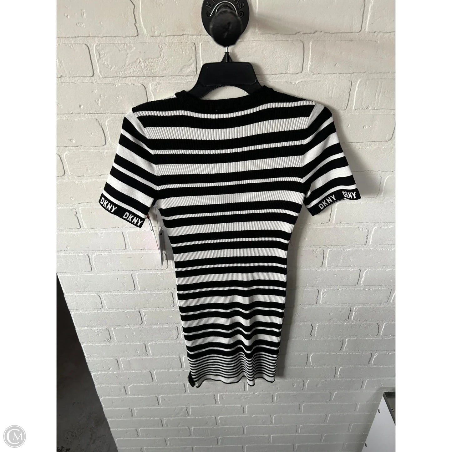 Dress Sweater By Dkny In Black & White, Size: S