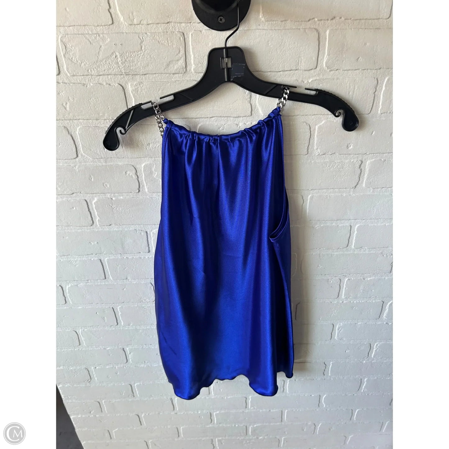 Top Sleeveless By Nicole By Nicole Miller In Blue & Silver, Size: M