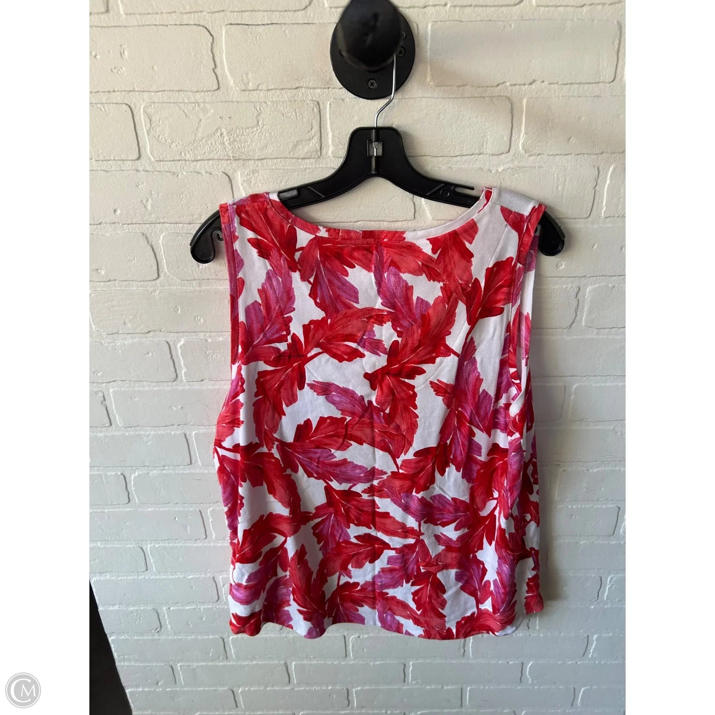 Top Sleeveless By Chicos In Pink & Red, Size: Xl
