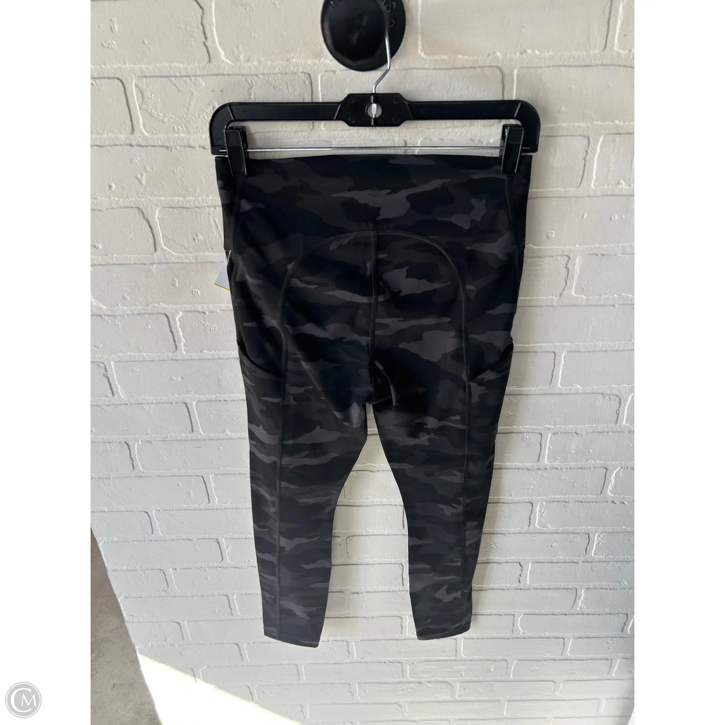 Athletic Leggings By Athleta In Black & Grey, Size: 4