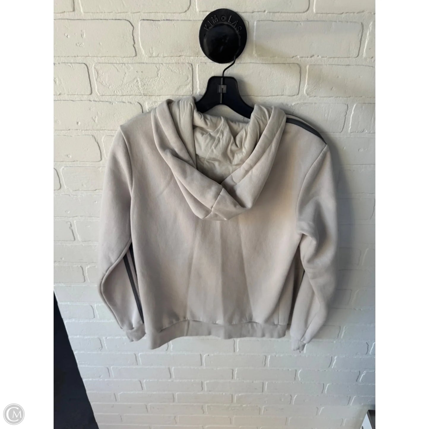 Athletic Sweatshirt Hoodie By Adidas In Grey & Tan, Size: Xs