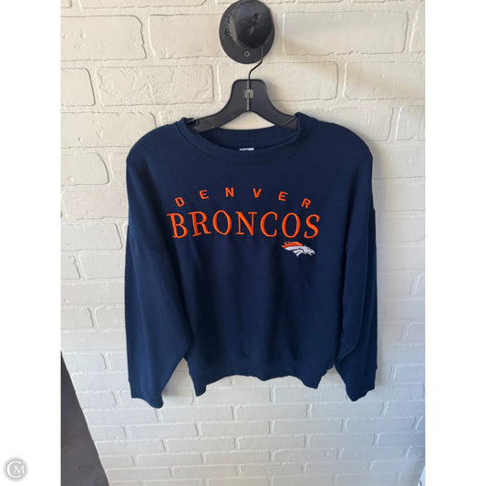 Sweatshirt Crewneck By Nfl In Blue & Orange, Size: S