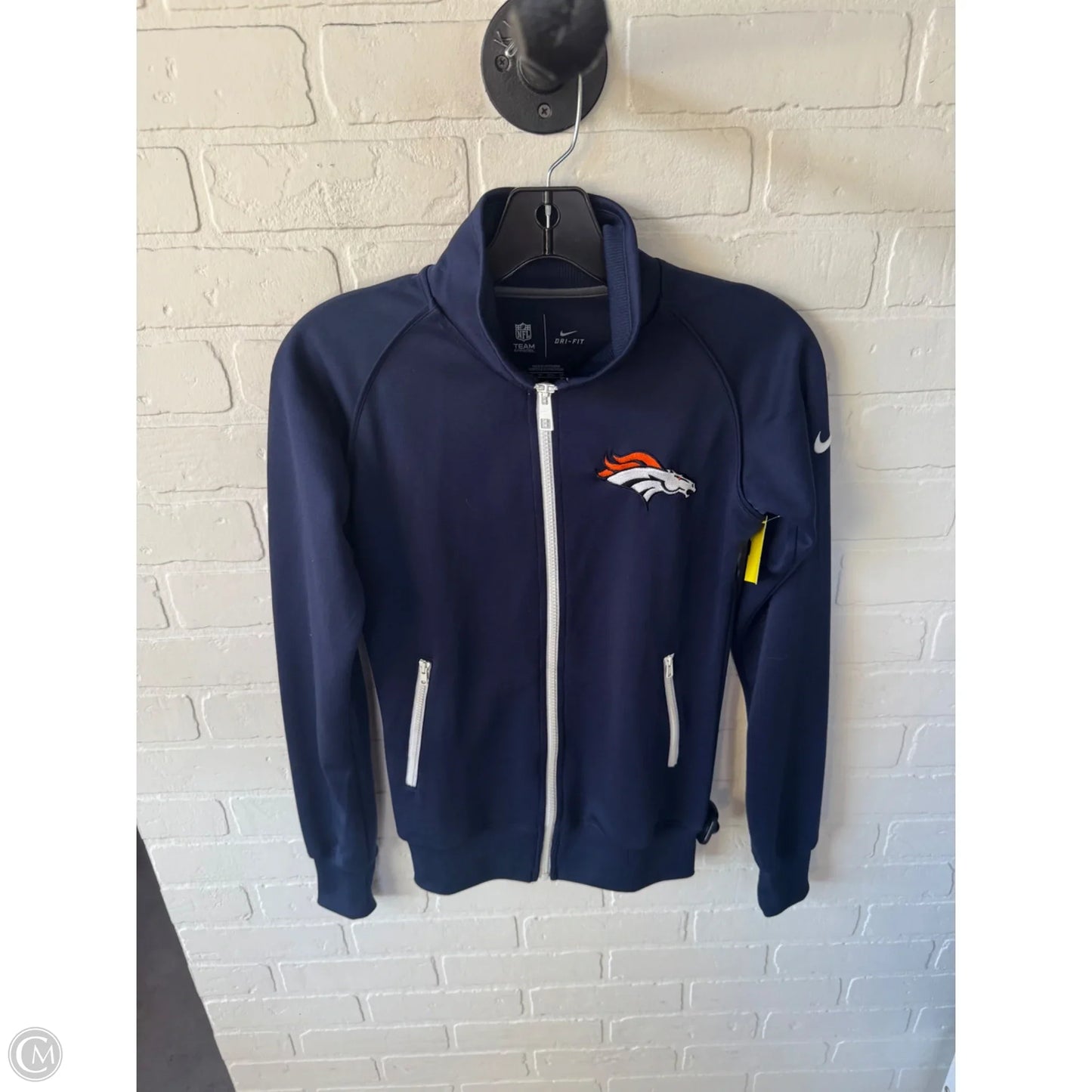 Sweatshirt Collar By Nike In Blue & Orange, Size: Xs