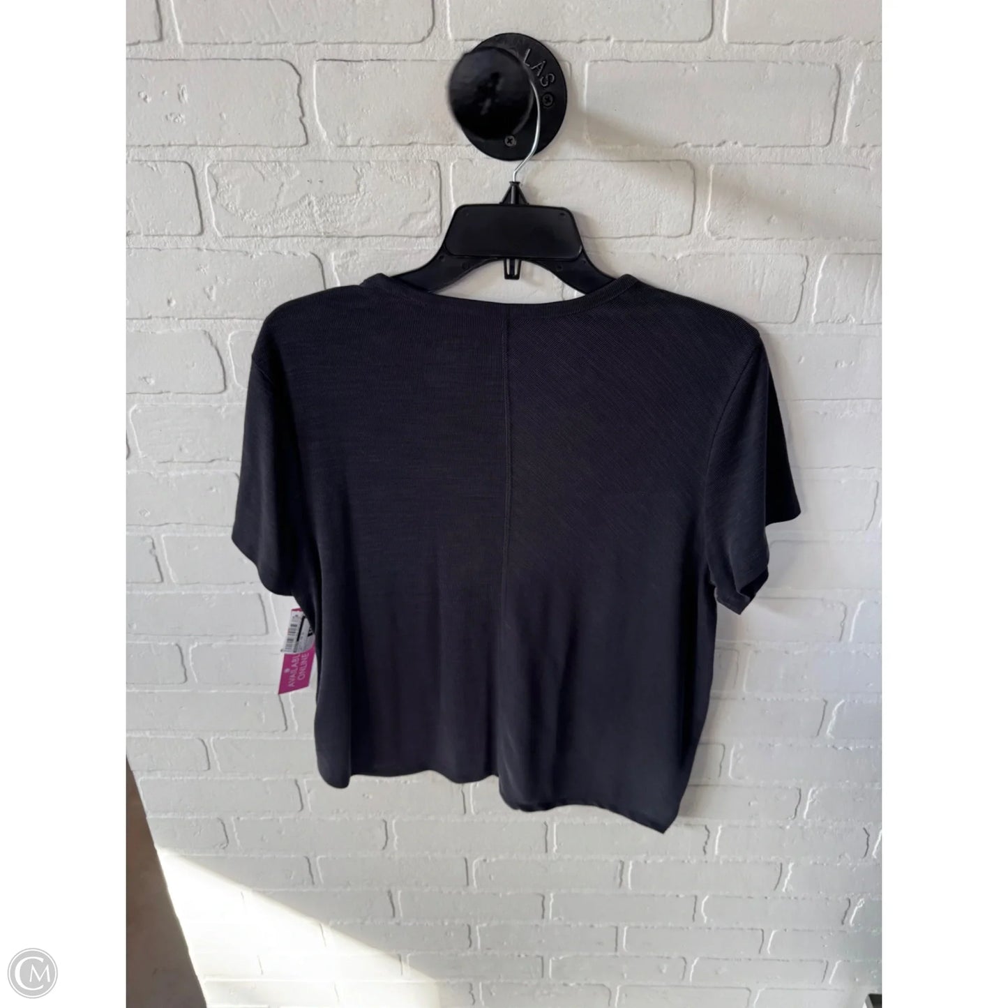 Athletic Top Short Sleeve By Athleta In Grey, Size: L