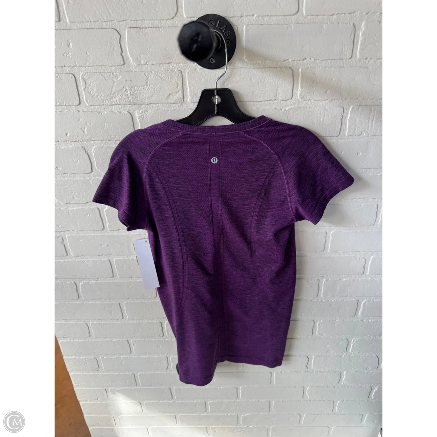 Athletic Top Short Sleeve By Lululemon In Purple, Size: M