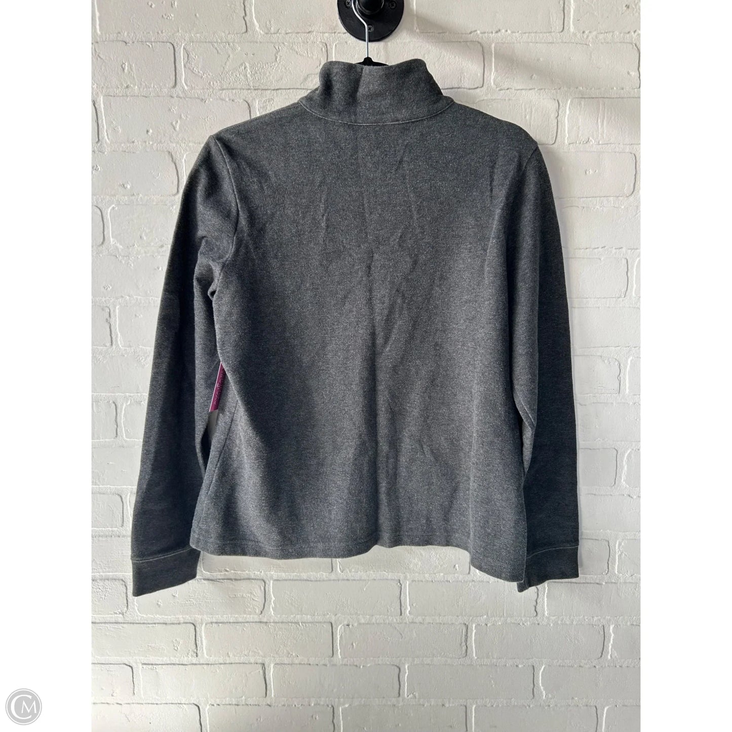 Sweatshirt Collar By Lauren By Ralph Lauren In Grey, Size: M