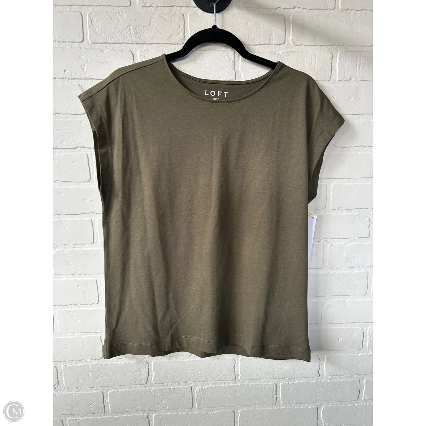 Top Short Sleeve Basic By Loft In Green, Size: S