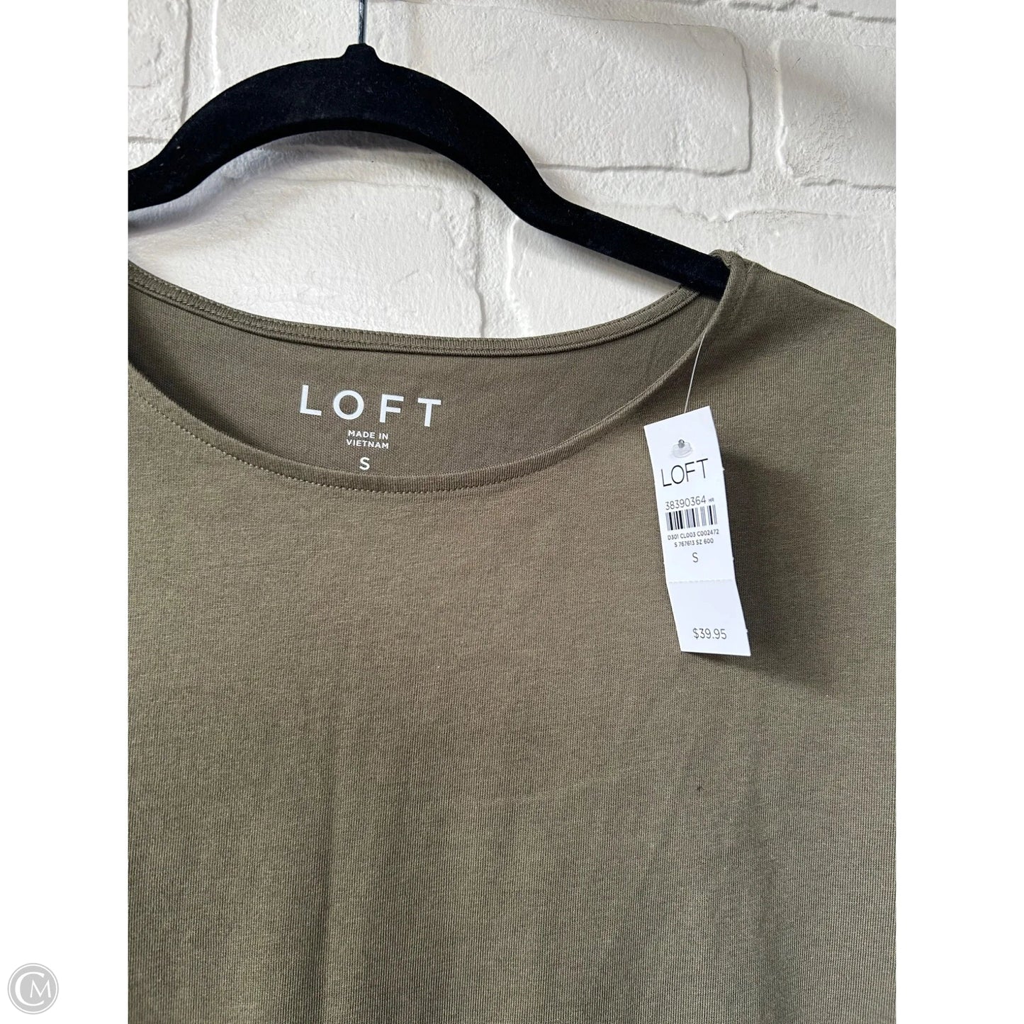 Top Short Sleeve Basic By Loft In Green, Size: S