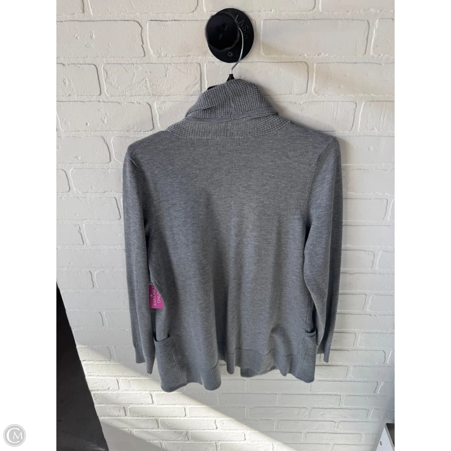 Sweater Cardigan By Clothes Mentor In Grey, Size: L