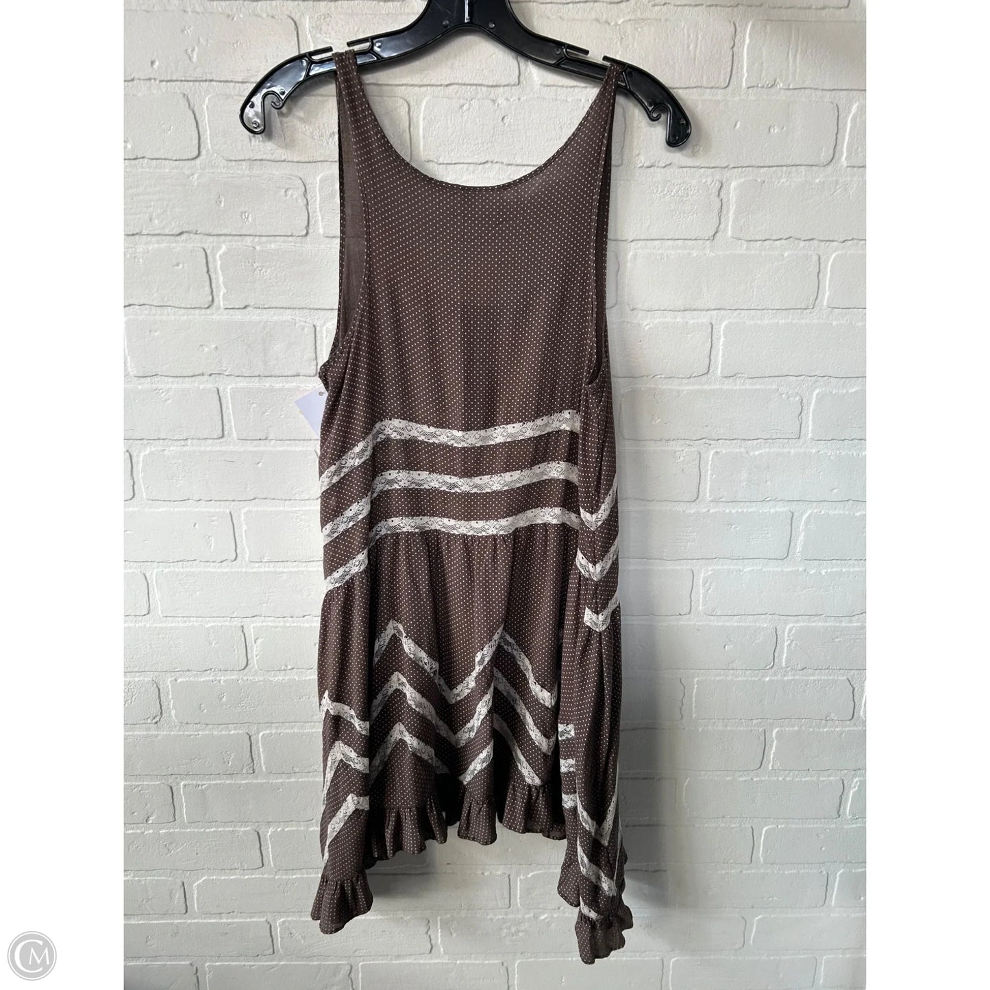 Tunic Sleeveless By Free People In Brown & Cream, Size: M
