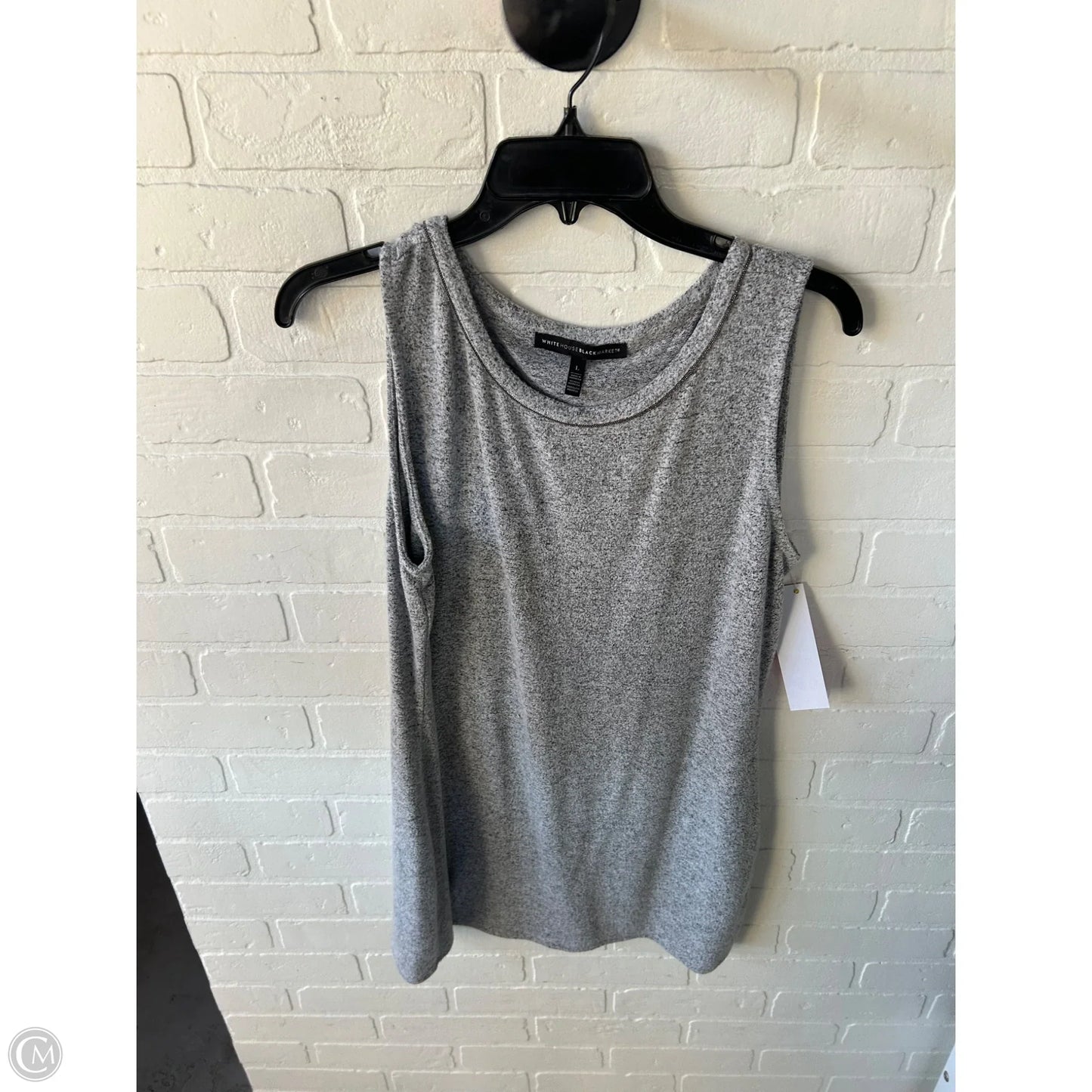 Top Sleeveless By White House Black Market In Grey, Size: L
