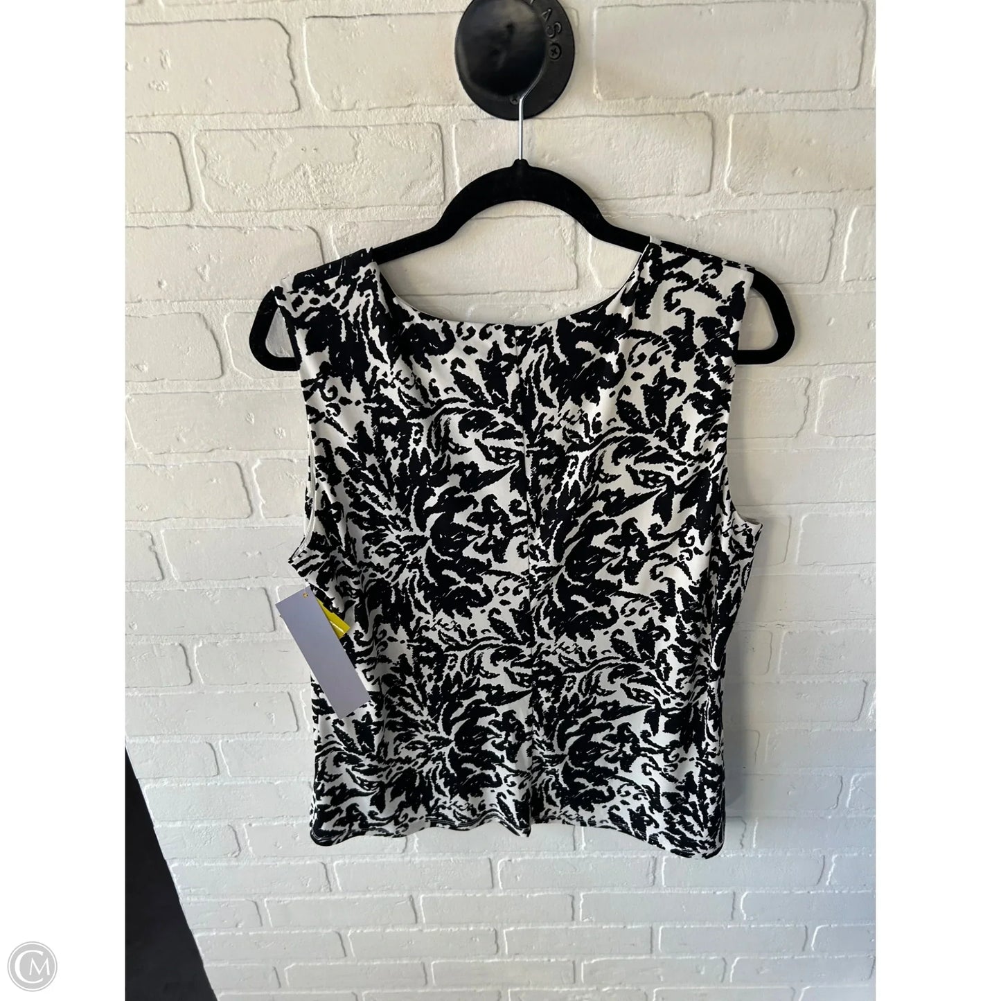 Top Sleeveless By Jones Studio In Black & White, Size: Xl