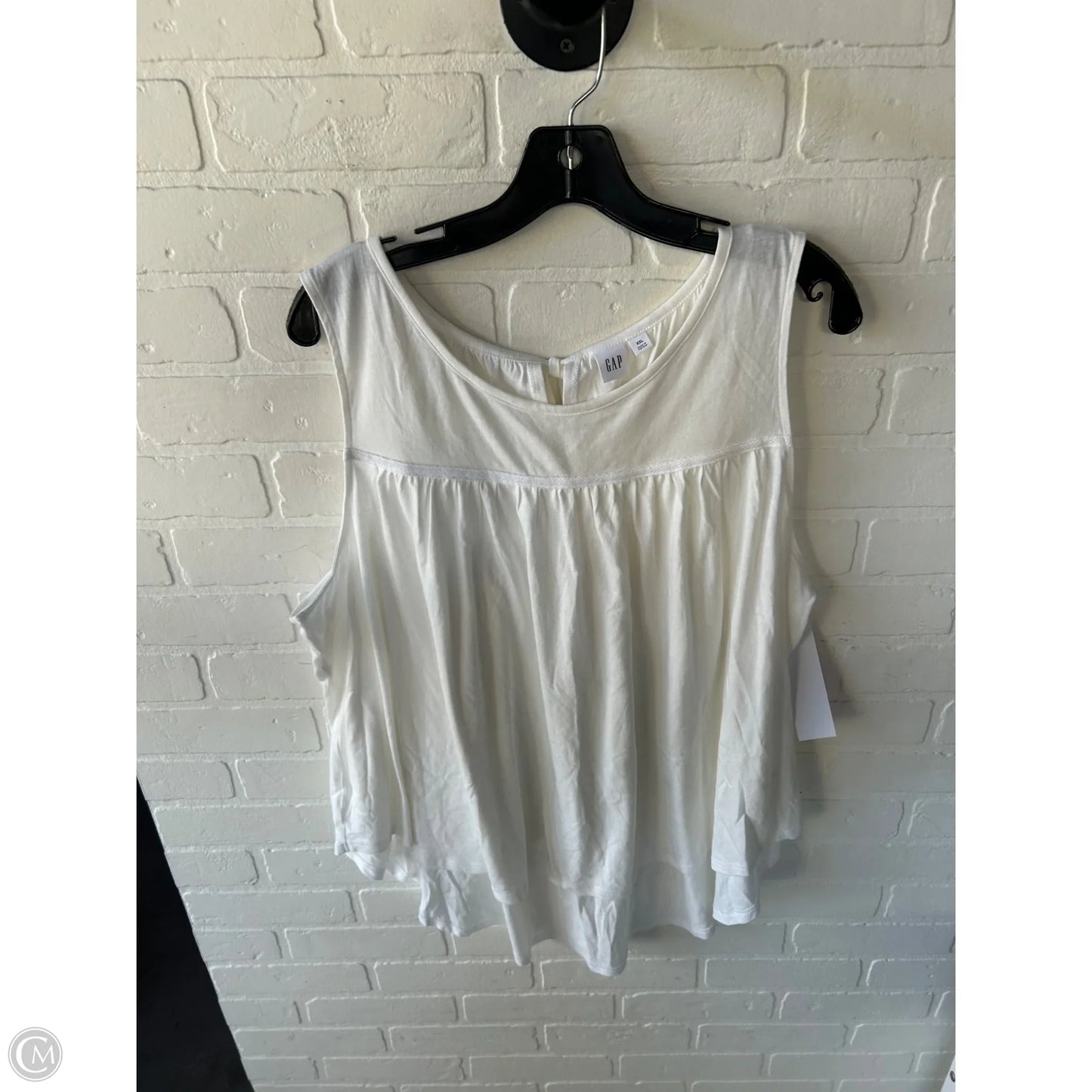Top Sleeveless By Gap In White, Size: Xxl