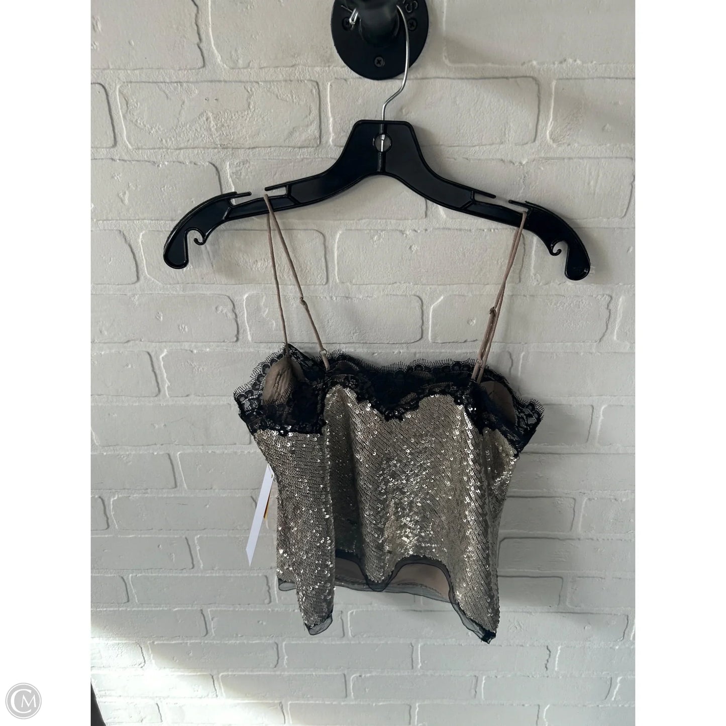 Top Sleeveless By J. Crew In Black & Gold, Size: S