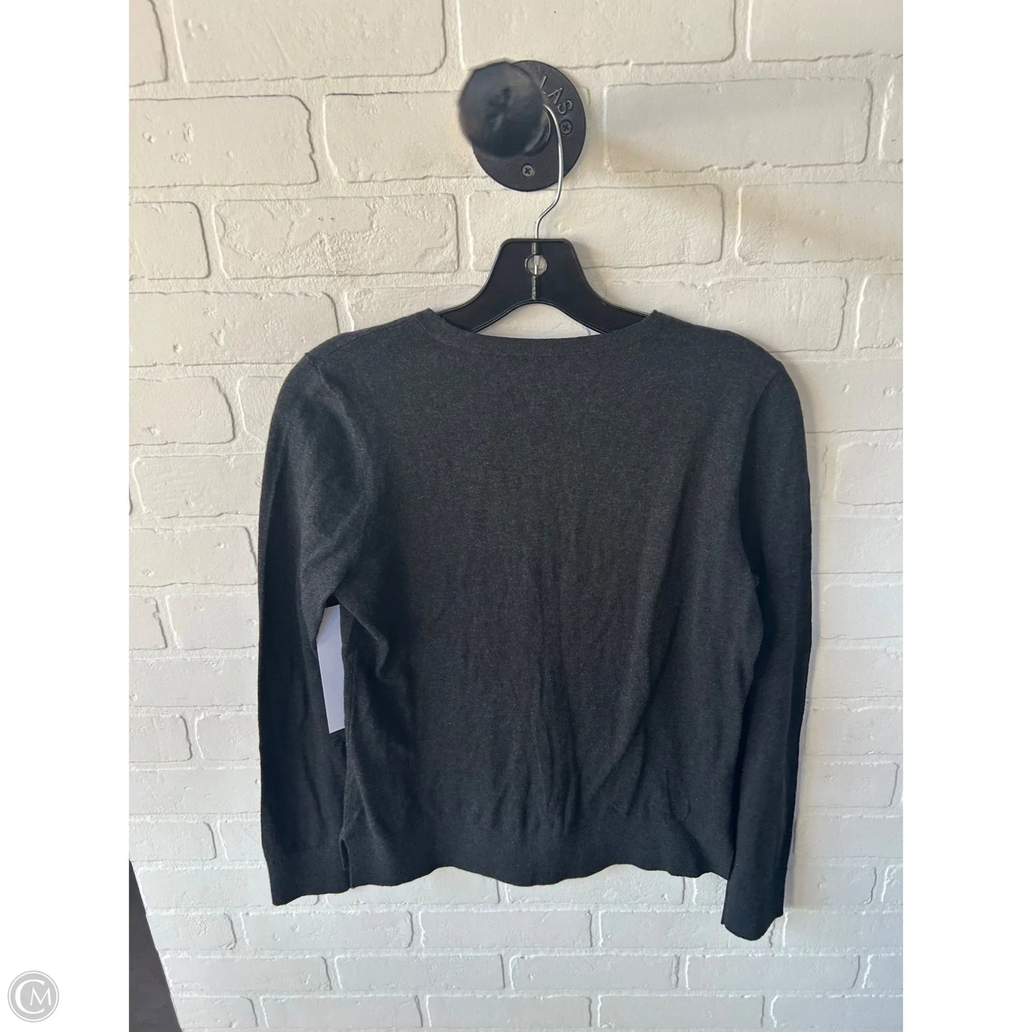 Sweater Cardigan By Loft In Grey, Size: S