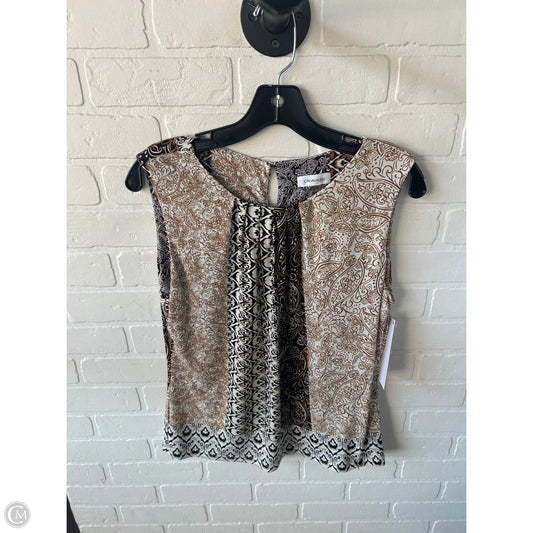 Top Sleeveless By Calvin Klein In Brown, Size: M