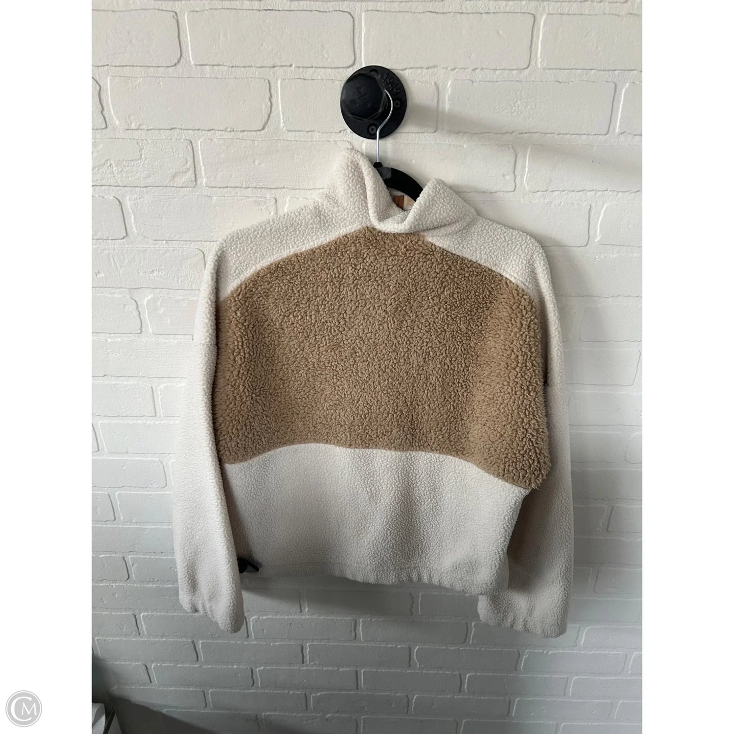 Jacket Fleece By Columbia In Cream & Tan, Size: S