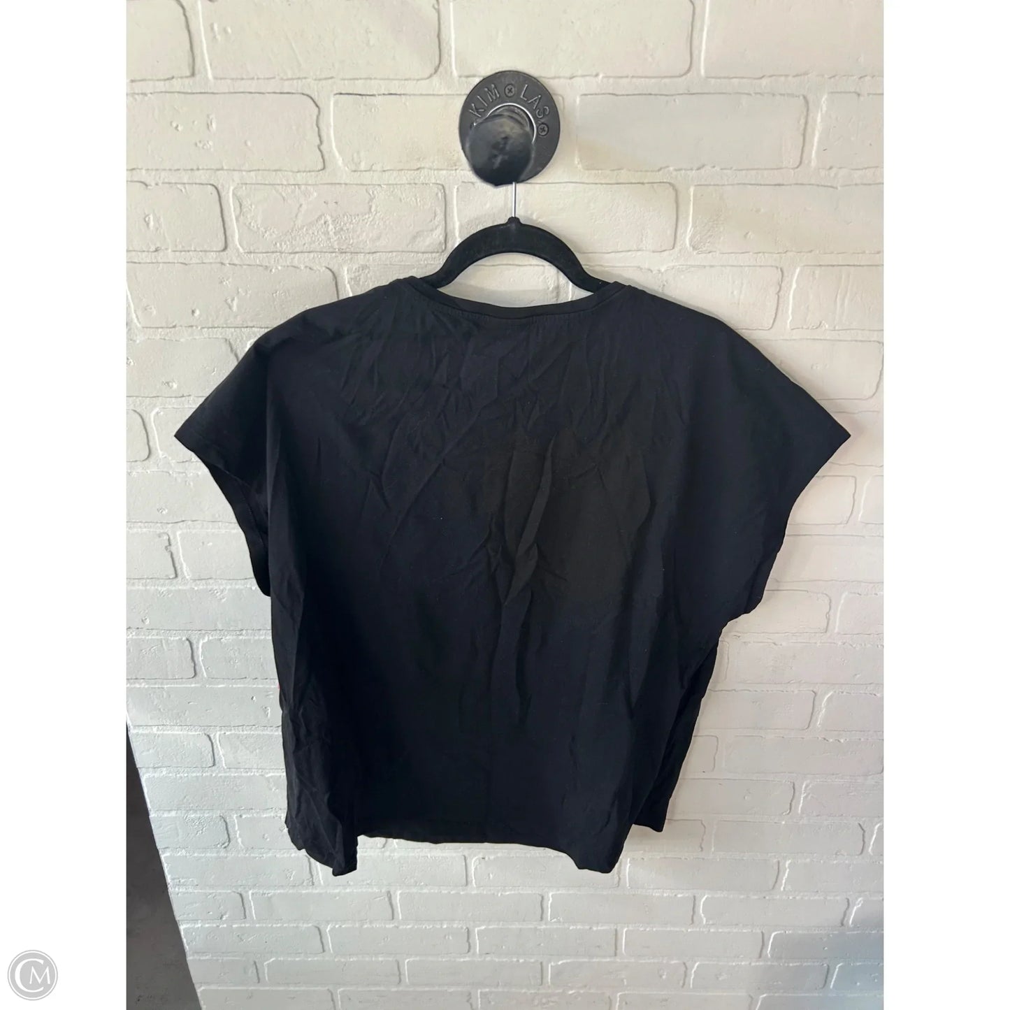 Top Short Sleeve By Chicos In Black & White, Size: Xl