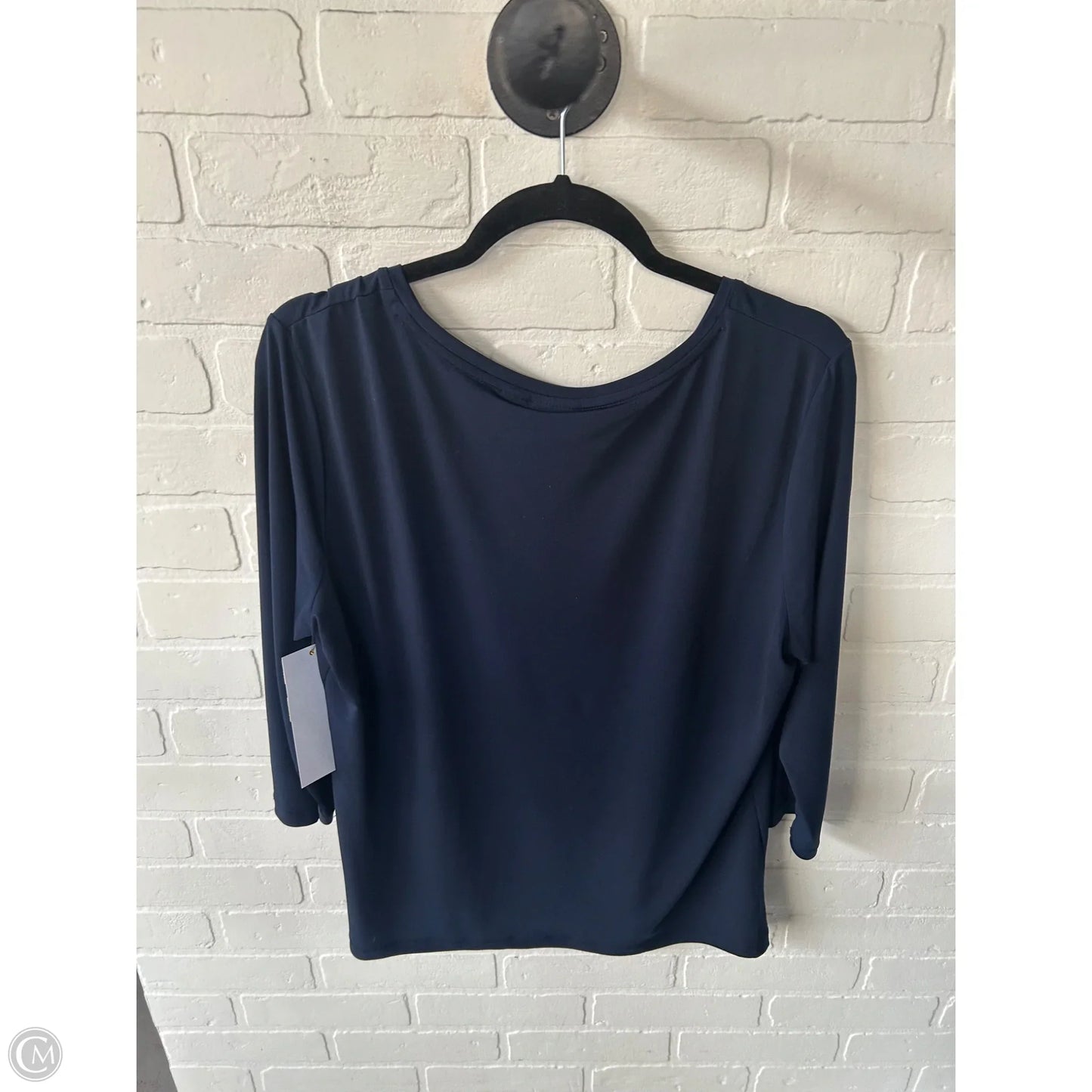 Top 3/4 Sleeve Basic By Chicos In Blue, Size: L