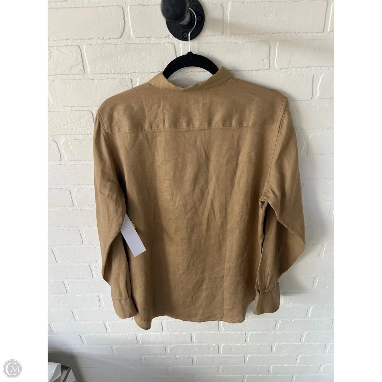 Top Long Sleeve By Lauren By Ralph Lauren In Tan, Size: L