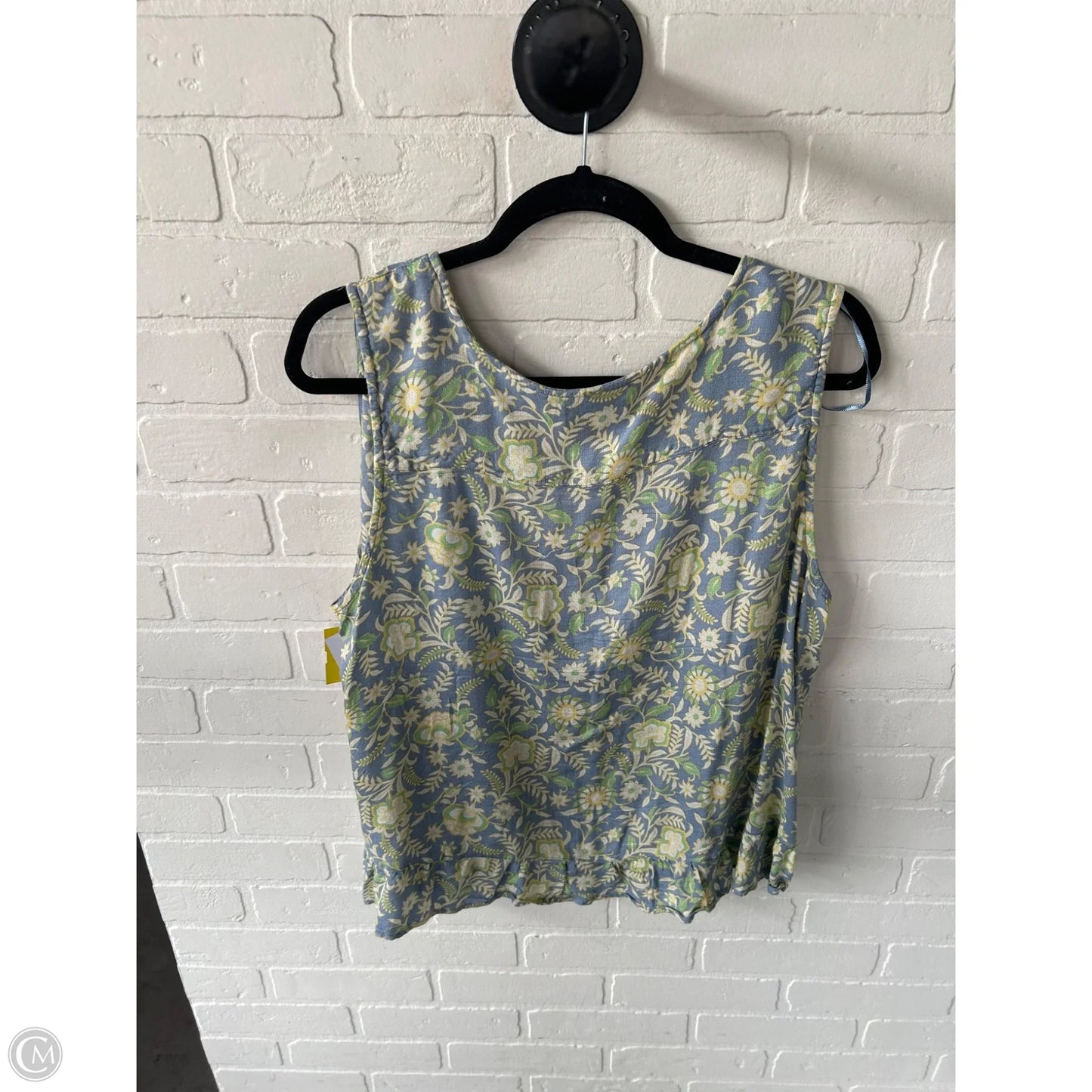 Top Sleeveless By Lucky Brand In Blue & Green, Size: Xl