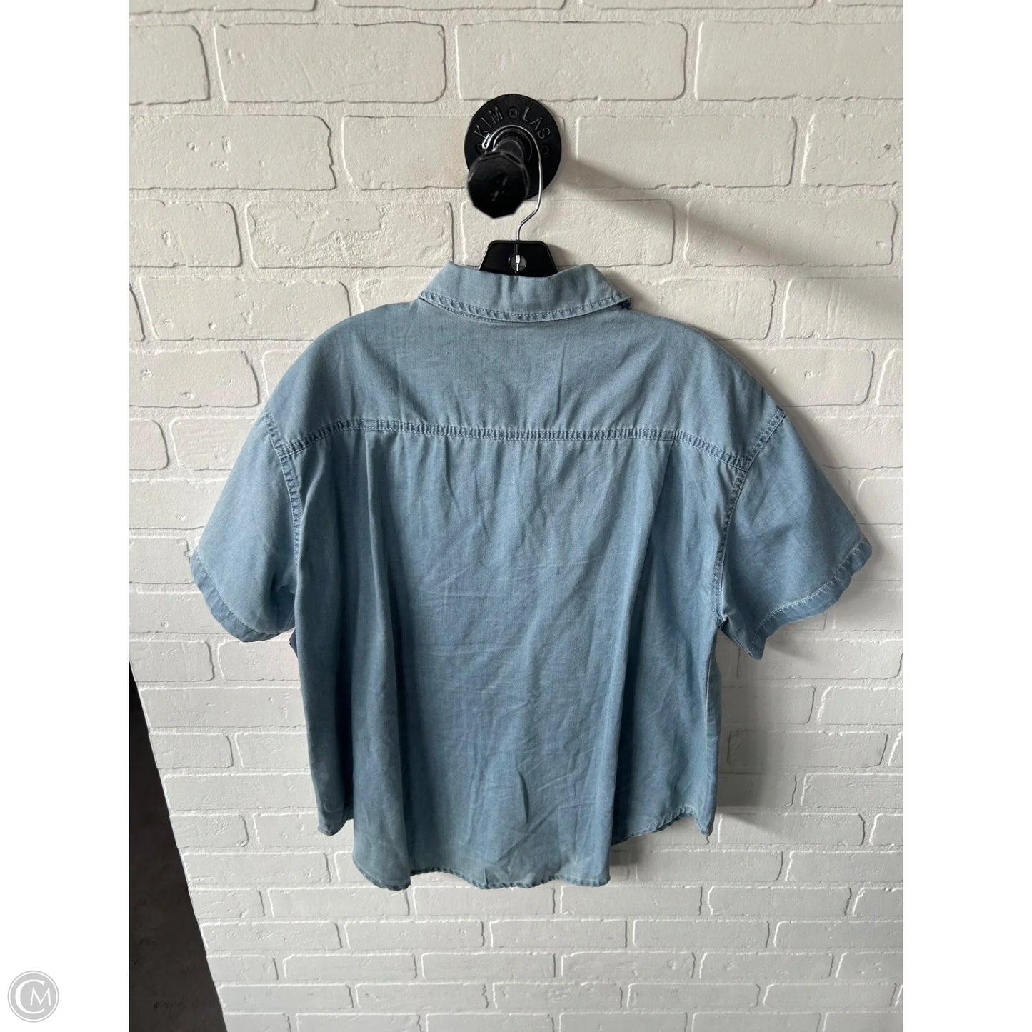 Top Short Sleeve By Clothes Mentor In Blue Denim, Size: Xl