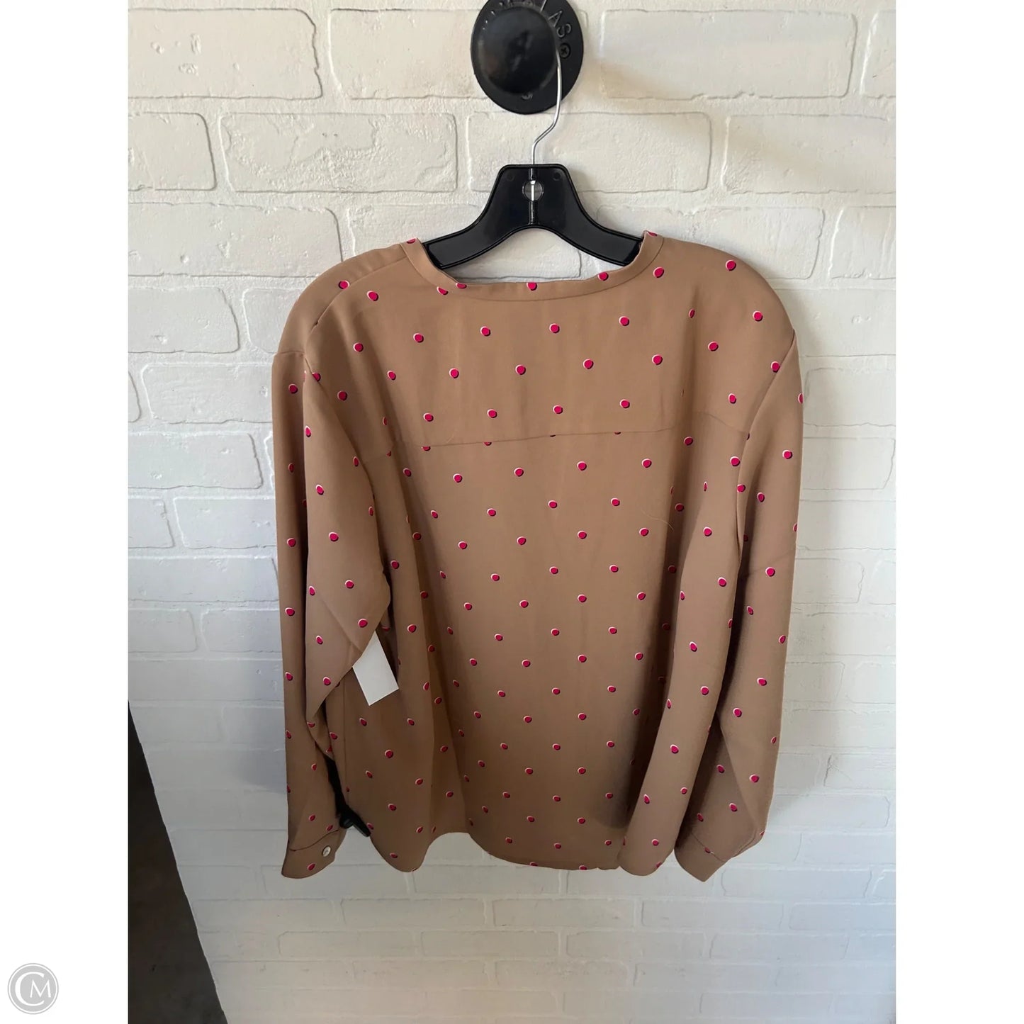 Top Long Sleeve By J. Jill In Pink & Tan, Size: Xl