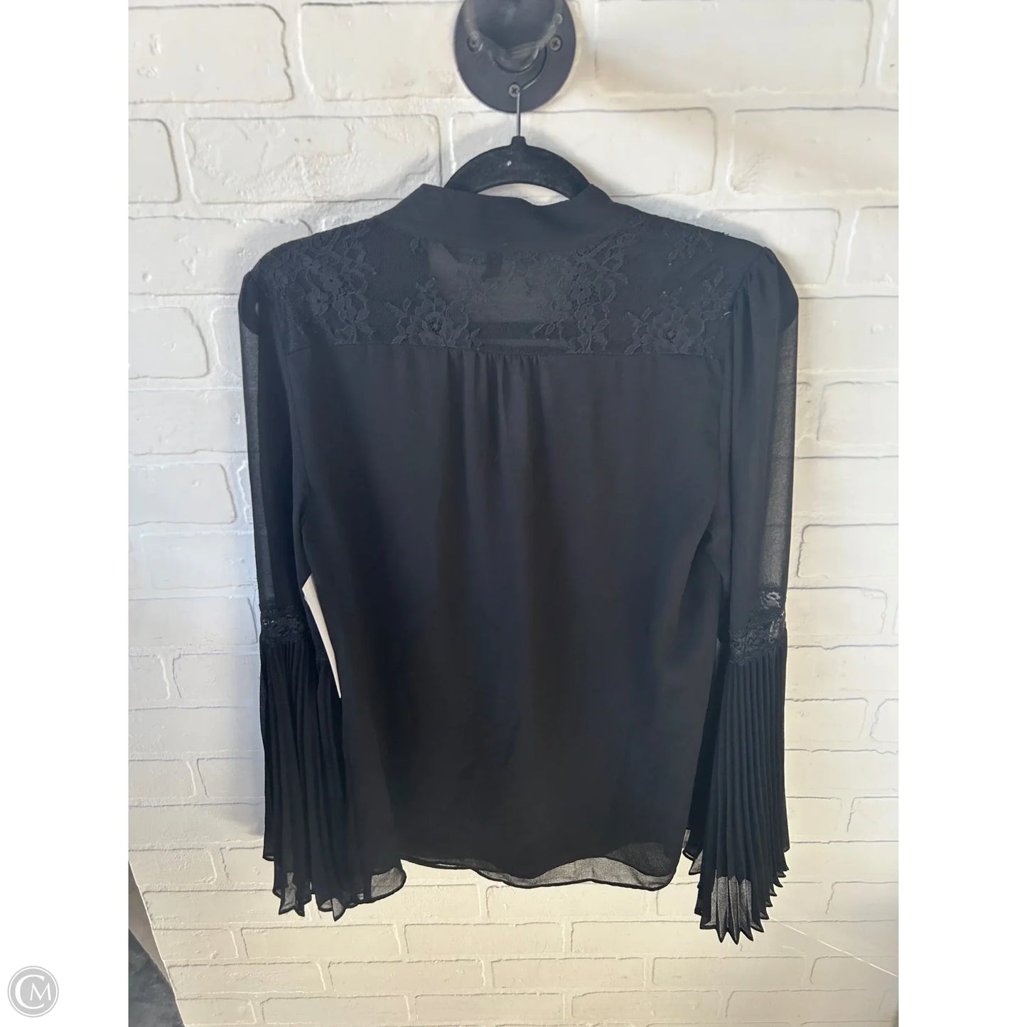 Top Long Sleeve By White House Black Market In Black, Size: S