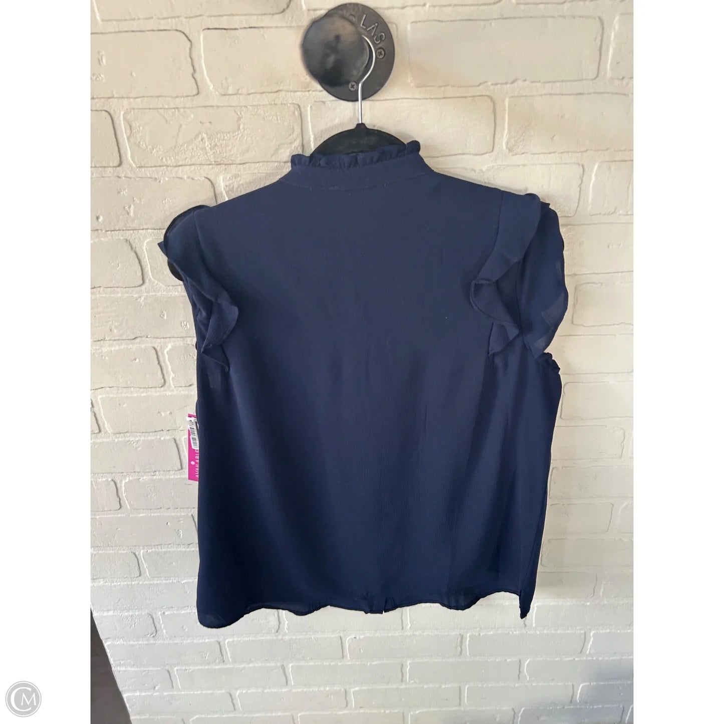 Top Short Sleeve By Cece In Blue, Size: L