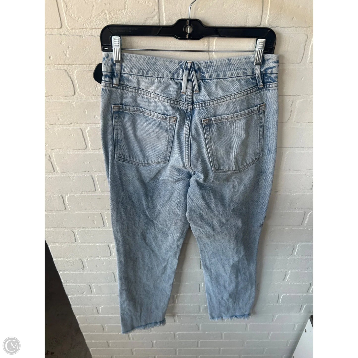 Jeans Straight By Good American In Blue Denim, Size: 4