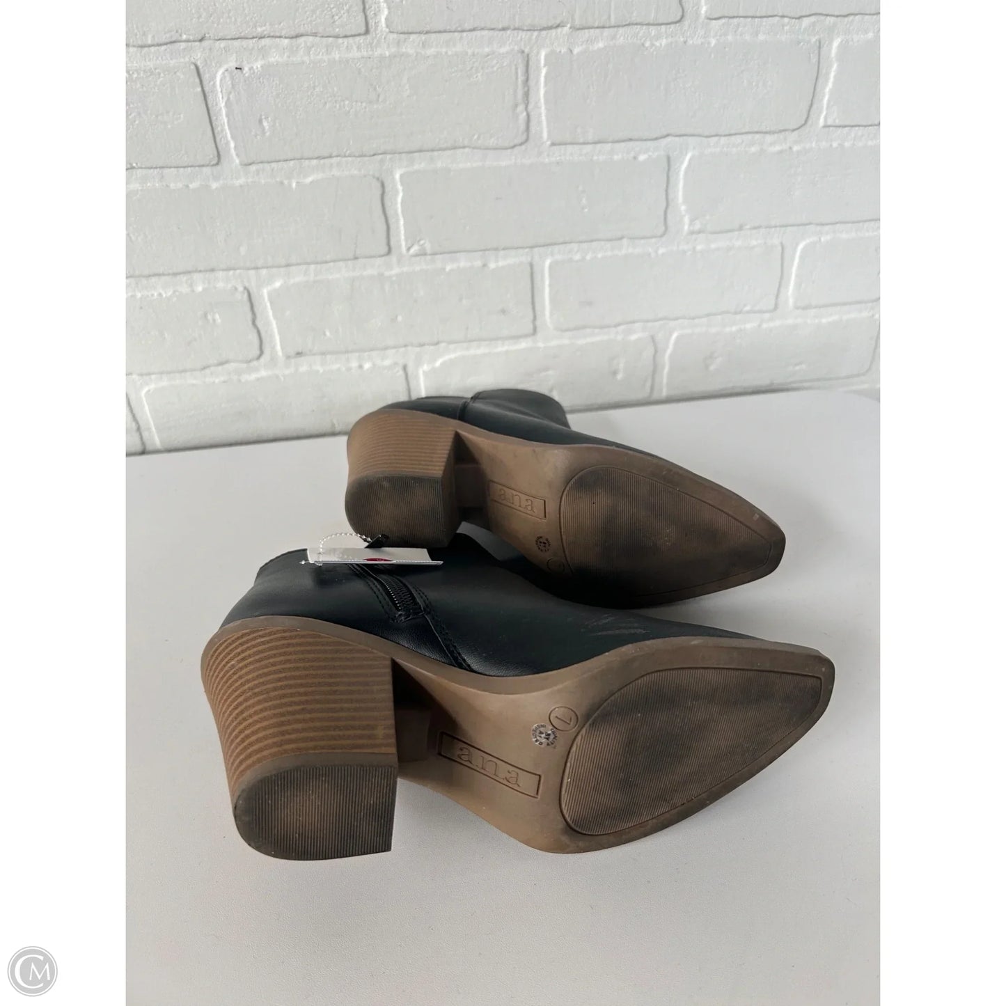 Boots Ankle Heels By Ana In Black, Size: 7