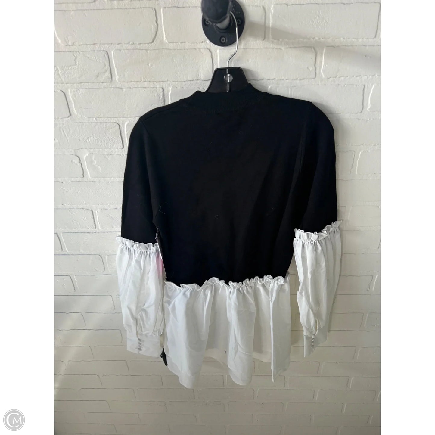 Sweater By Bebe In Black & White, Size: L