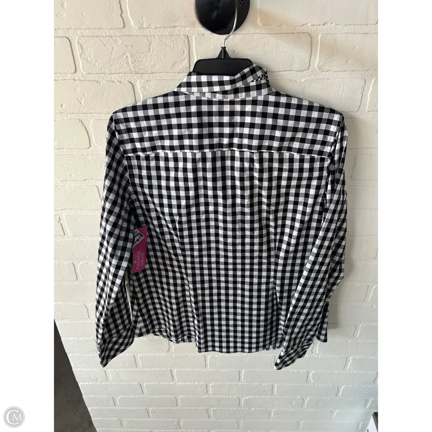 Top Long Sleeve By Talbots In Black & White, Size: L