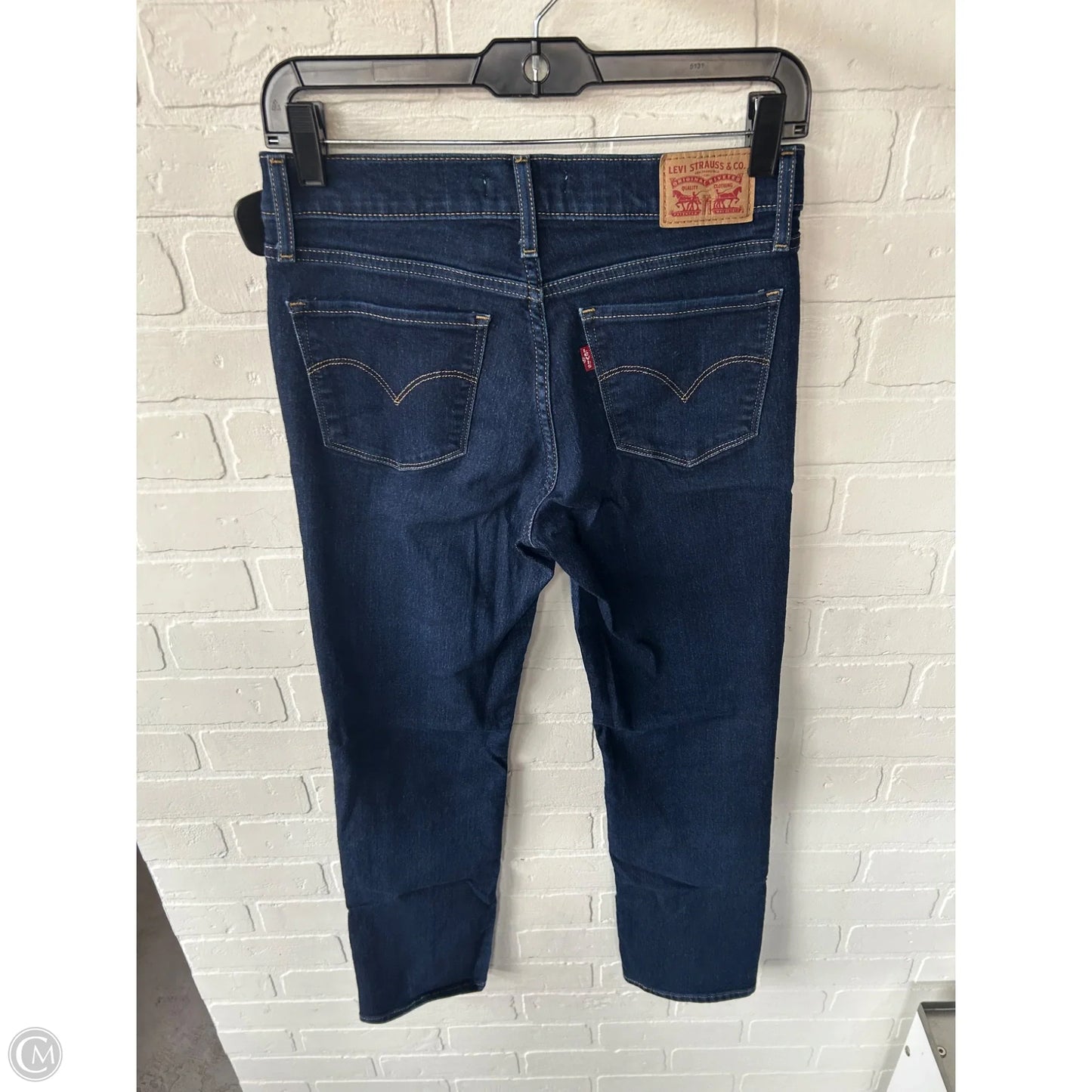 Jeans Straight By Levis In Blue Denim, Size: 4