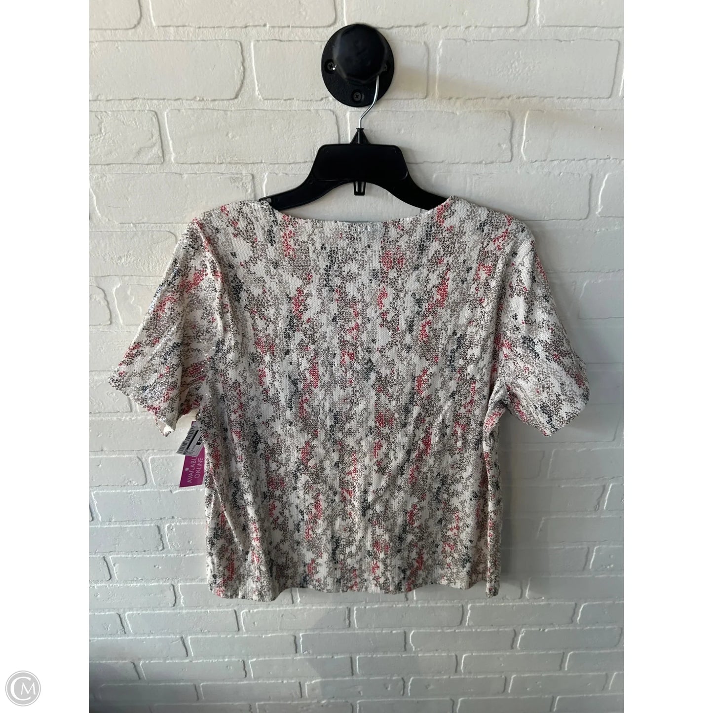 Top Short Sleeve By Dkny In Tan, Size: L
