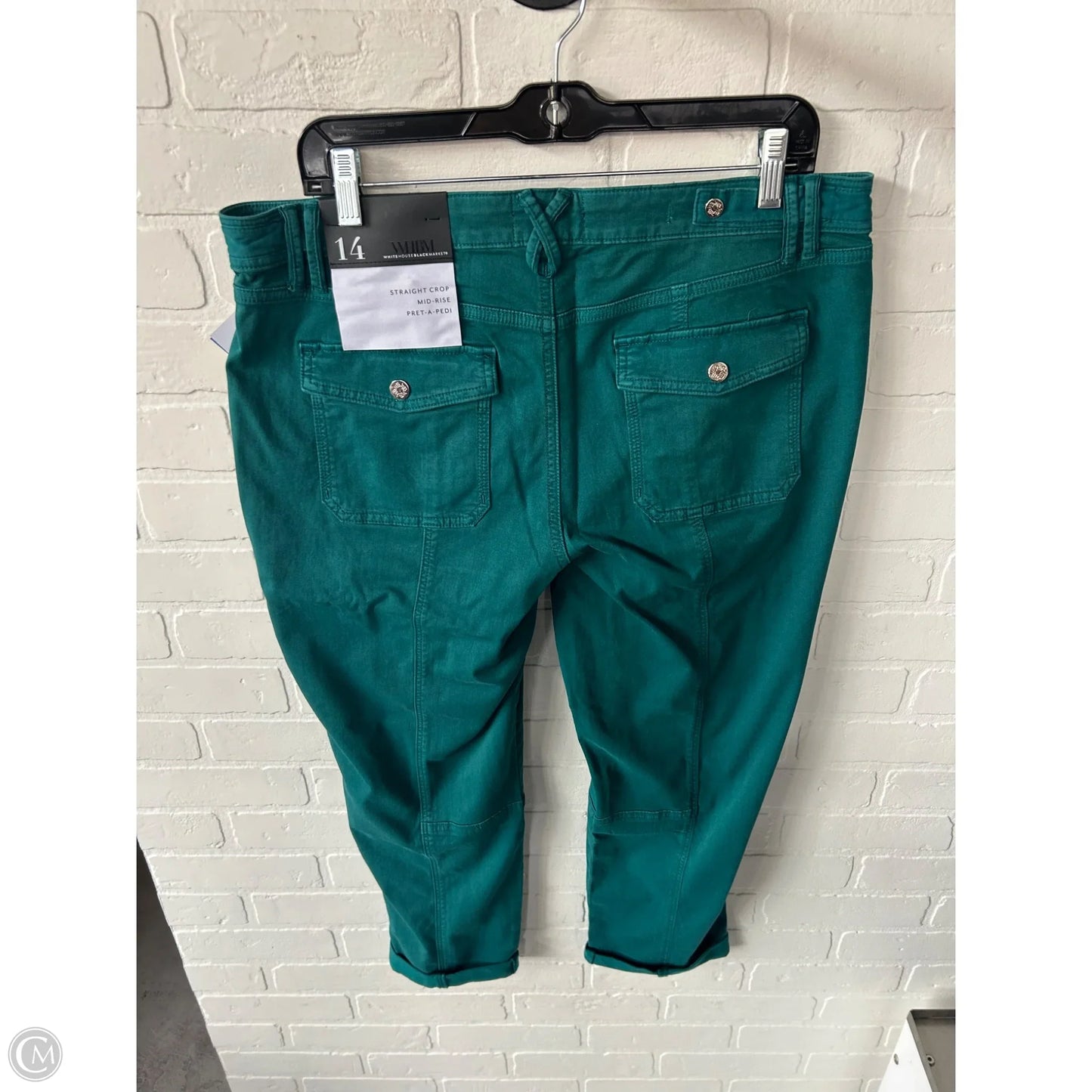 Pants Cropped By White House Black Market In Green, Size: 14