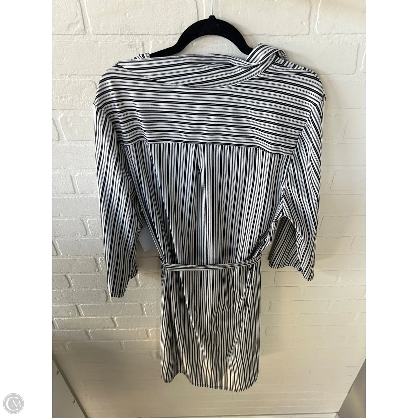 Dress Casual Midi By Mlle Gabrielle In Black & White, Size: 2x