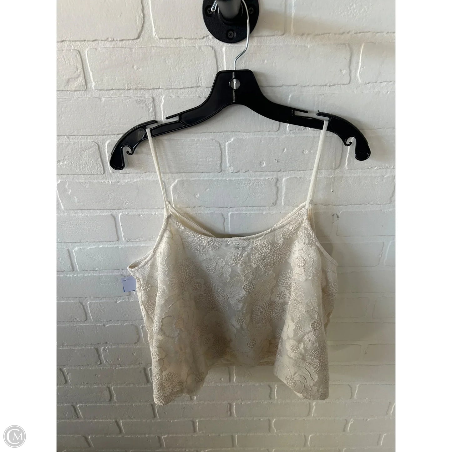 Top Sleeveless By Express In Cream, Size: L