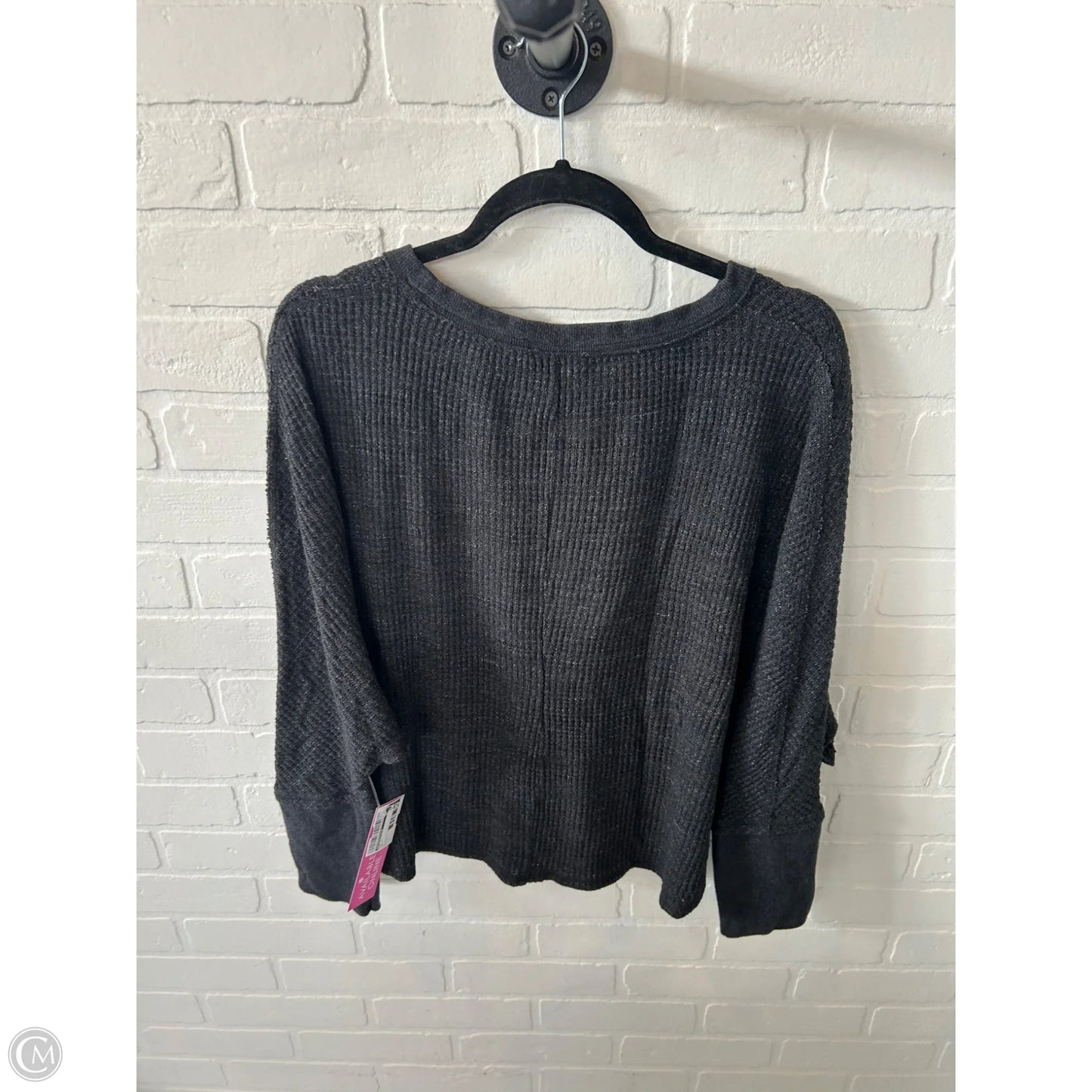Top Long Sleeve By Anthropologie In Grey, Size: S