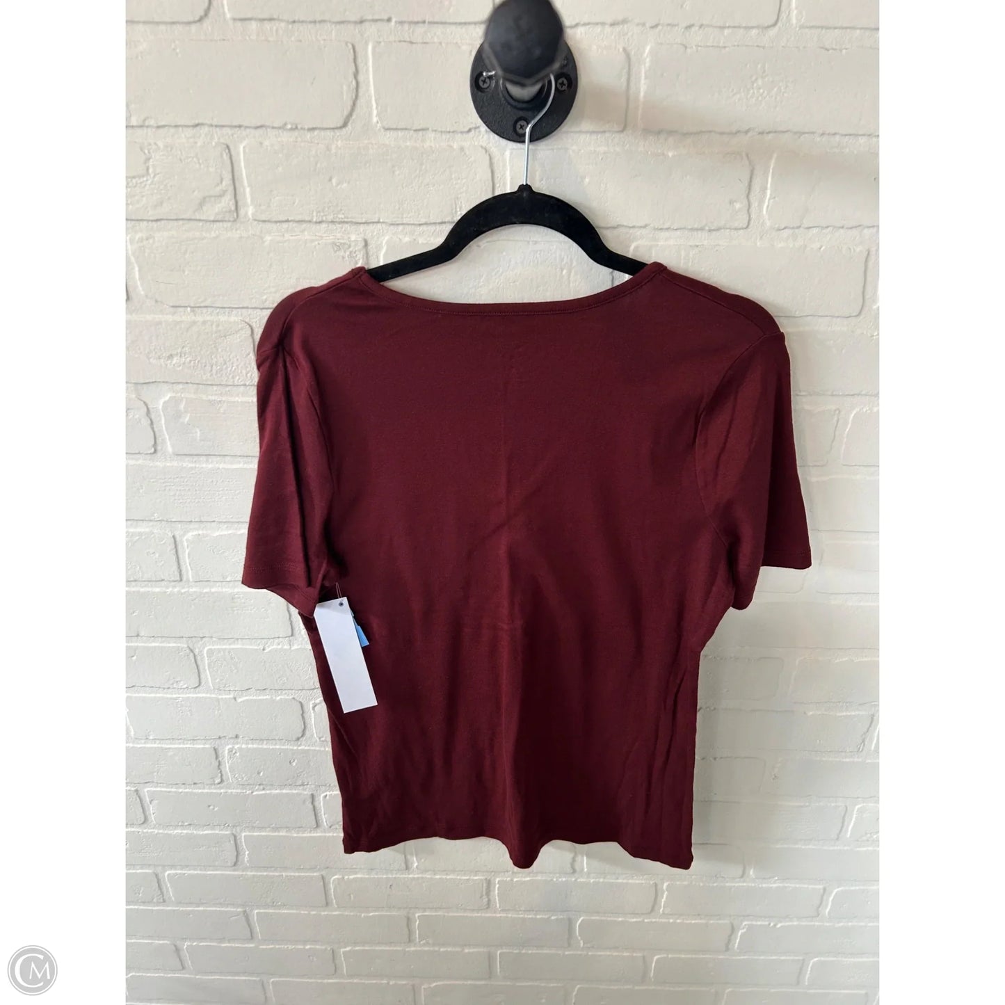 Top Short Sleeve Basic By A New Day In Red, Size: L